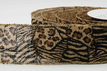 Leopard Print Wired Ribbon_KF6673GC-13-183_Natural